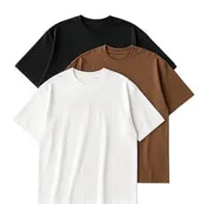 Kit 3 Camiseta Lisa Oversized Masculina Streetwear