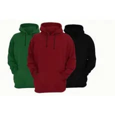 Kit 3 Blusas Moletom Canguru Com Capuz Liso Frio Unissex Feminino e Masculino Com Bolso Inverno