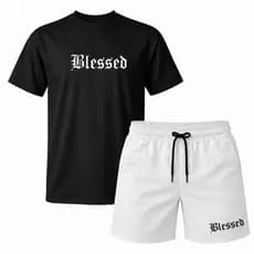 Conjunto Camiseta e Short Moletom Kit Dia dos Pais Premium