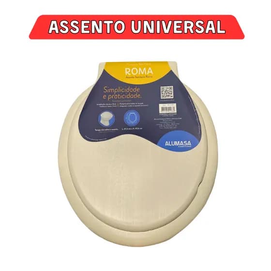 Assento Sanitário Roma Tampa Oval Universal Areia Loft Deca Incepa Logasa Celite  Lorenzetti Alumasa
