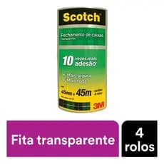 Kit 4 Fitas de Empacotamento 3M SCOTCH 5802 45MM X 45M