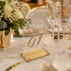 Kit Placa Identificador Mesa Acrílico Numérico Festa Casamento