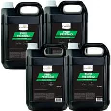 Kit 4 Pneu Pretinho Ideal para Lava Rápido e Estética Brilho Molhado Automotivo Longa Duração e Alto Brilho