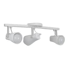 Luminaria de Teto Alpha Spot Trilho Triplo 3 Sobrepor Direcionável E-27 Branco
