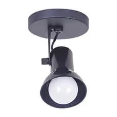 Luminaria de Teto Spot Sobrepor 1 lampada Direcionavel E-27 Preto