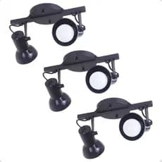 Kit 3 Spot Trilho 2 Sobrepor Direcionavel Voltagem 110V/220V