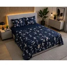 JOGO DE CAMA 4 PEÇAS QUEEN MICROPERCAL TOQUE DE ALGODÃO 200 FIOS