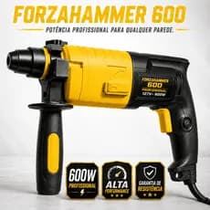 Martelete Perfurador Profissional 600W 127V ForzaHammer 600 Elétrico Potente Multifuncional Concreto Madeira Metal
