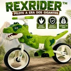 Bicicleta Infantil Dinossauro Aro 12 Verde RexRider™  Para Crianças +3 Anos Resistente menino Menina