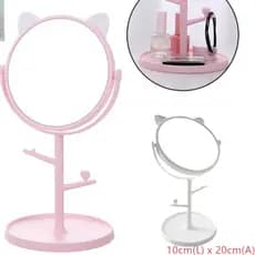 MINI Espelho Mesa Penteadeira Porta Bijuteria Gatinha