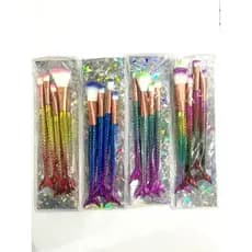 Kit 4 Pincel Sereia Para Maquiagem – Beleza com Magia e Estilo!