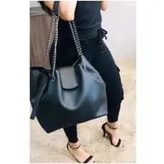 Bolsa Feminina Sacola + Carteira Tiracolo Alça Corrente Reforçada Suporta Até 5 Kilos