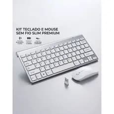 TECLADO E MOUSE SEM FIO ULTRAFINO SLIM BLUETOOTH UNIVERSAL MAC WINDOWS ANDROID IOS
