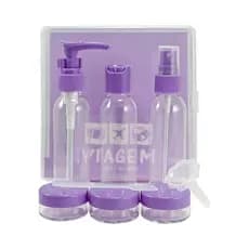 KIT DE FRASCOS ORGANIZADORES VIAGEM ROXO