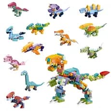 Brinquedo De Montar Dinossauros Bloco De Encaixe Infantil
