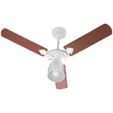 Ventilador De Teto  Marbela 3 Pás Mdf Branco E Verniz