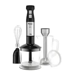 Mixer  3 Em1 PMX2000  Inox 800w Inox Preto - Processador, Batedor E Liquidificador