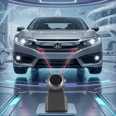 Sensor Estacionamento Central Honda Civic G10 2017 a 2024 Preto Original Para-choque Dianteiro PDC