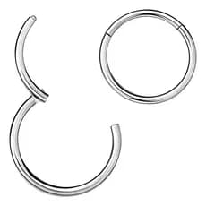 Piercing Argola Click Titânio Prata Helix Septo Cartilagem Daith Unissex Antialérgico