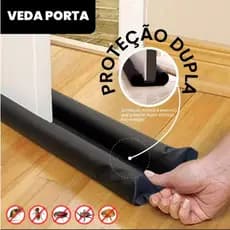 Veda Porta Impermeável Rolinho Proteção Dupla Protetor 80cm 90cm Ajustável