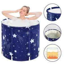 Banheira Dobrável SPA Adulto Banheira Ofurô Profissional Sem Montagem Armazenamento Fácil Portátil