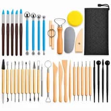 Kit 40 Peças Ferramentas Escultura Adequado Para Esculturas Em Argila E Cerâmica, Argila Modelagem Corte Ferramentas