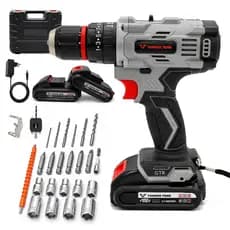 Kit Parafusadeira Furadeira e Chave De Impacto 21V/48V Com 2 Baterias 85 N.M 3 funções Completo Acessórios