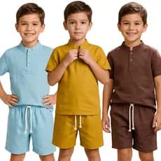 Conjunto Infantil Mauricinho linho de menino 2 a 8 anos Conjunto infantil menino Roupa infantil