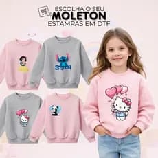 Moletom Infantil Menina 4 ao 8 Feminino Inverno Manga Longa Pronta Entrega