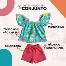 Conjunto de menina colorido infantil feminino  confortável estampas divertidas  conjunto de cor para meninas