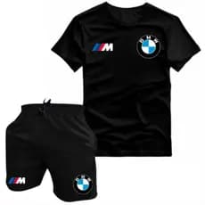 Kit Conjunto Camiseta E Short masculino BMW Combo Exclusivo