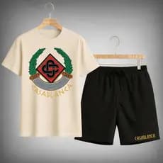 Camiseta + Short Casual Passeio Luxuoso Moderno