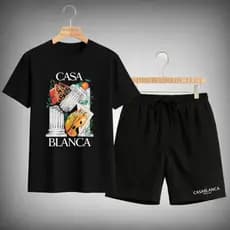 Short + Camiseta Masculina em Algodão 100% Qualidade Top