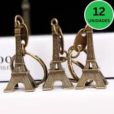 Kit 12 Chaveiro Torre Eiffel Para Lembranças e Decoração