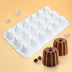 18 Mini Keluli Mousse Francesa Molde de Silicone Sino de Anjo Molde de Chocolate Ferramentas de Cozimento de Bolo