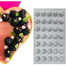 Molde de Silicone de framboesa 3D com 35 cavidades para goma, Chocolate, arte de açúcar, bolo, ferramenta de decoração d