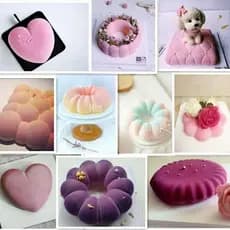 Molde de bolo francês mousse sobremesa molde de Silicone pastelaria bolo molde amor mousse molde de cozimento doméstico