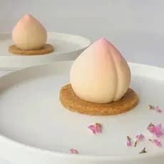 4 em 8 em 8 pêssegos pêssego Shou pêssego pêssego leite geléia Mousse pastelaria cozimento molde de Silicone