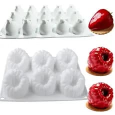 1Pc Framboesa Morango Forma Silicone Mousse Molde De Chocolate Decoração Do Bolo Fondant Sobremesas Moldes De Cozimento