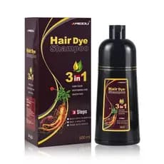 Shampoo de tintura de cabelo três em um, ingredientes orgânicos naturais de longa duração, tintura sem produtos químicos