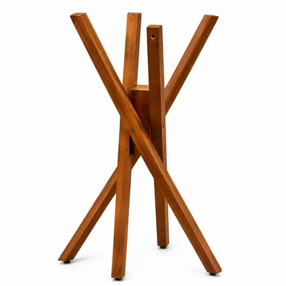 Base Pé Madeira Maciça 100%  Para Mesas de Jantares, Cozinha Fácil Montagem Designer Moderno