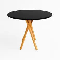 Mesa de Jantar Redonda Quadrada 80cm Preta, Marron, Branca - Madeira Cozinha Sala de Jantar Moderna