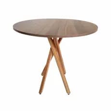 Mesa de Jantar Redonda 80cm MDF – Pés de Madeira Cozinha Sala Comercial Escolha Cor