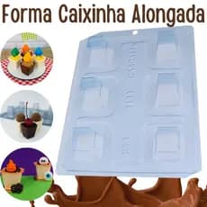 Forma de Trufa Caixinha Alongada 9433 28gramas Bombom alongado