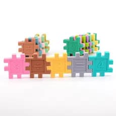 16pcs/set Montessori Silicone 3D Puzzle , Quebra-Cabeça Educacional De Matemática Aritmética Artesanal De Aprendizagem De Subtração De Segurança Para Crianças Digital