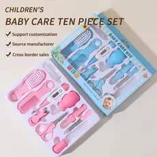 Kit de Cuidado com Bebês: Tesoura de Unhas, Escova de Dentes, Ferramentas de Cuidado