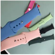 Pulseira de silicone para Smartwatch 44mm 40mm 38mm 42mm cinto de borracha smartwatch pulseira iwatc