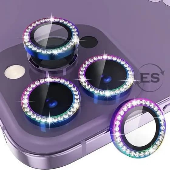 Presente de Natal Diamante Kit Película de Proteção Lente Câmera Para iPhone 14 / 14 Plus / 14 Pro / 14 Pro Max - Luxo, Beleza e Proteção