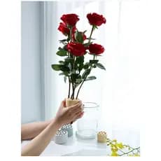Artefato de arrumação de flores transparente com estrutura espiral e de design invisível.