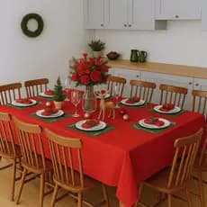 Toalha Mesa 6 Cadeiras Mesa Posta Decoração Tecido Oxford Resistente Premium Várias Cores